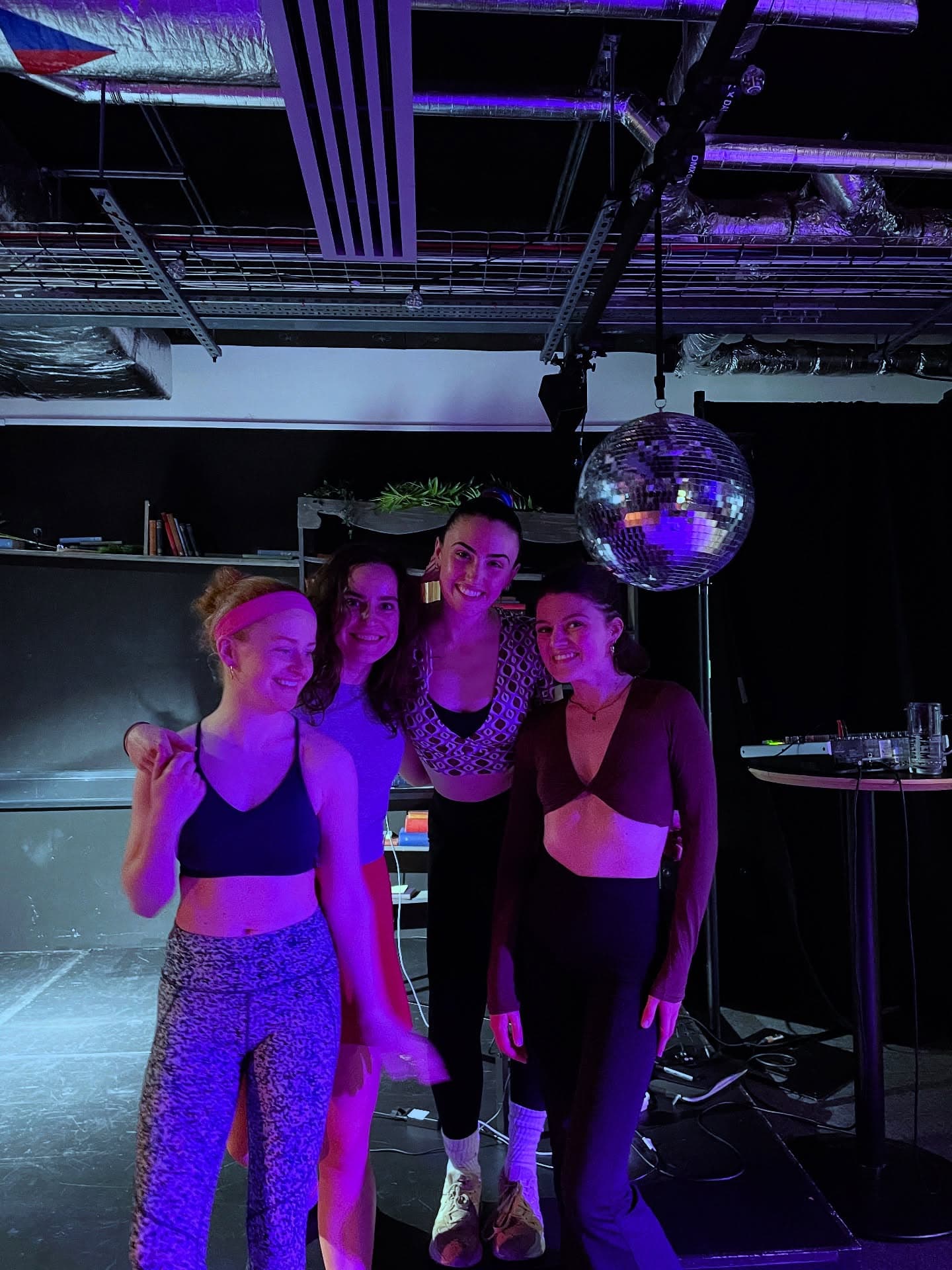 Photo shared by Anna Wicks on September 16, 2025 tagging @reubenessonparkes, and @riversidestudioslondon. May be an image of 3 people, people dancing and text.